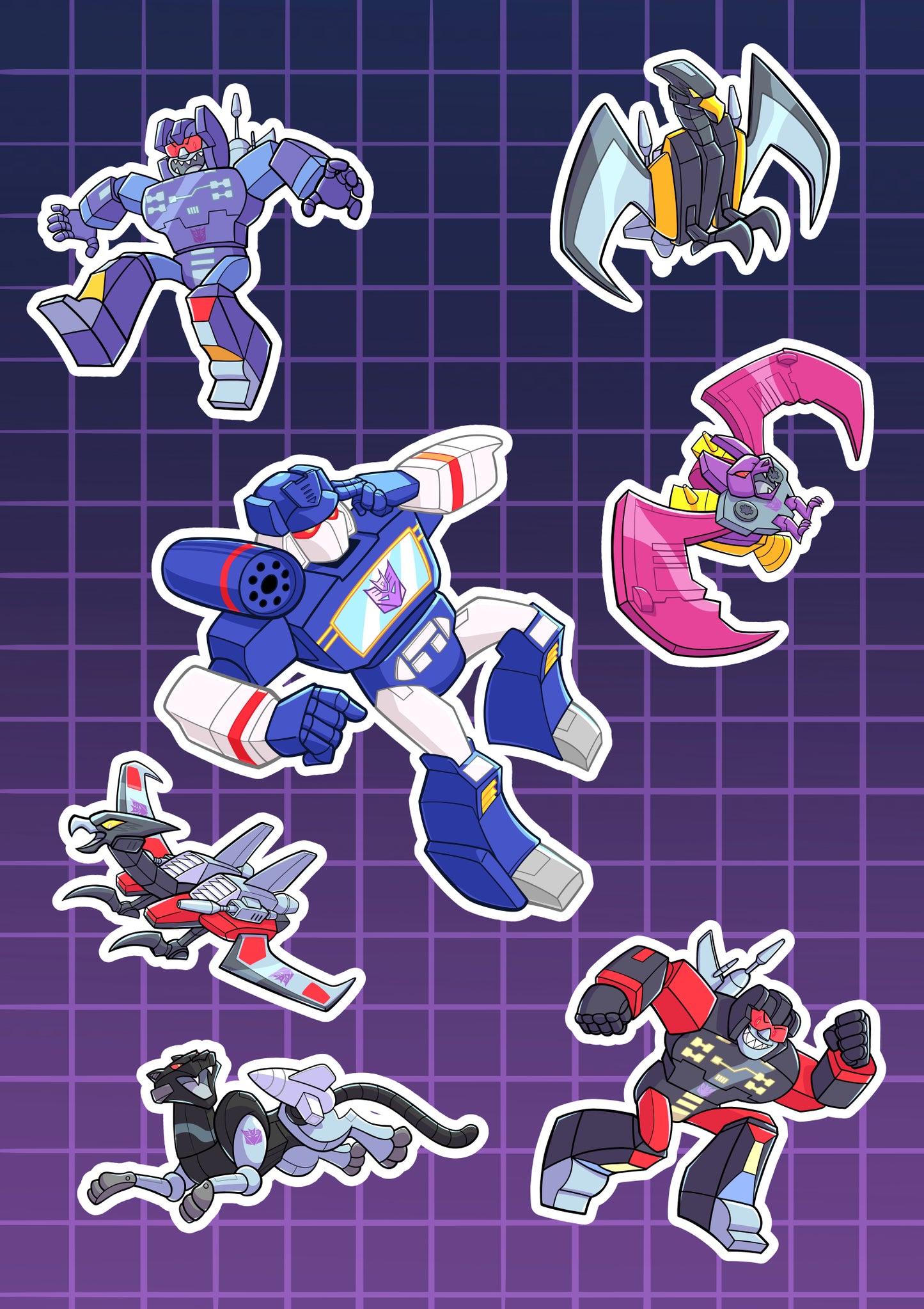 A5 Soundwave and Cassettes Sticker Sheet