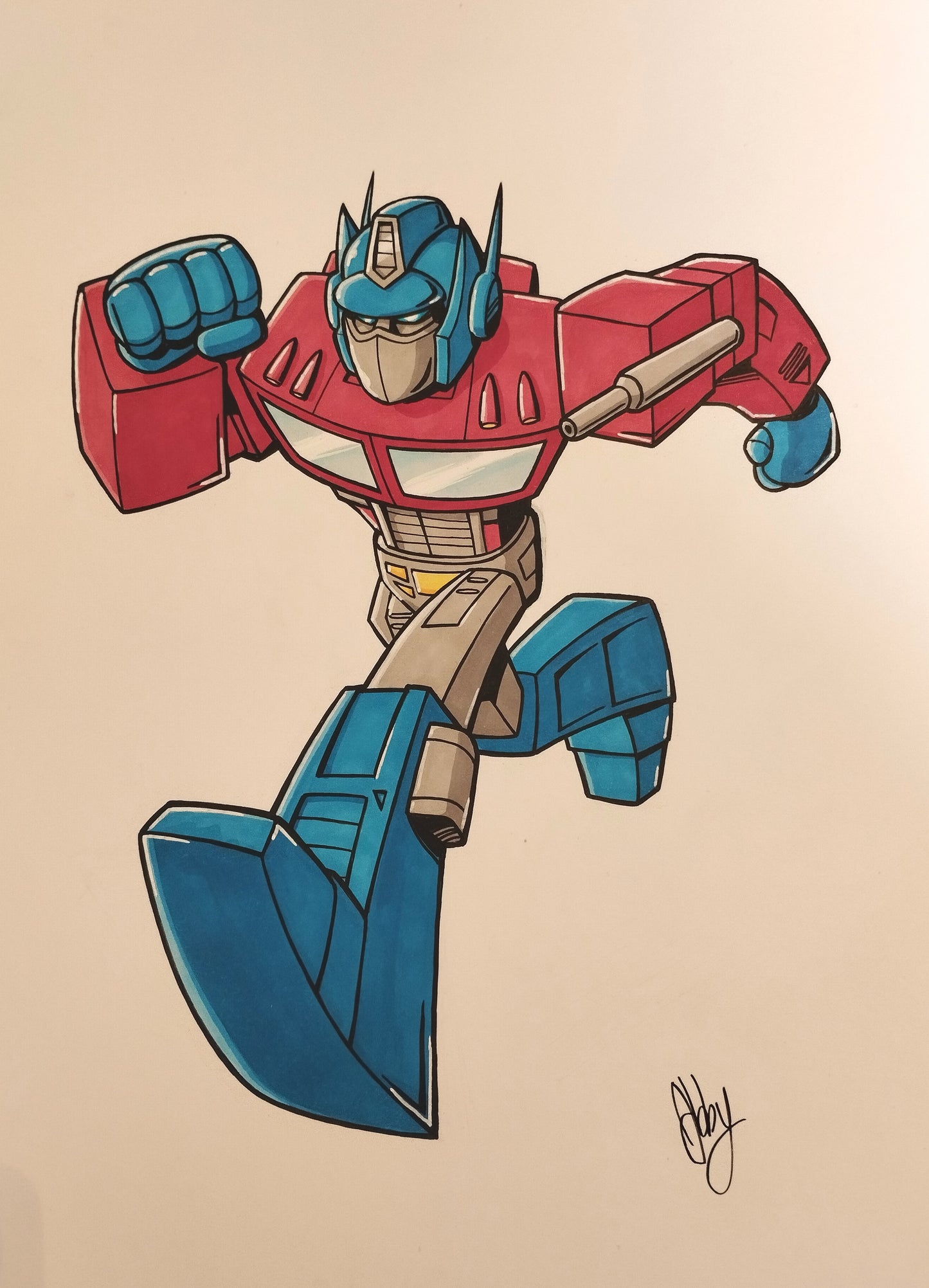 A4 Optimus Prime Artwork