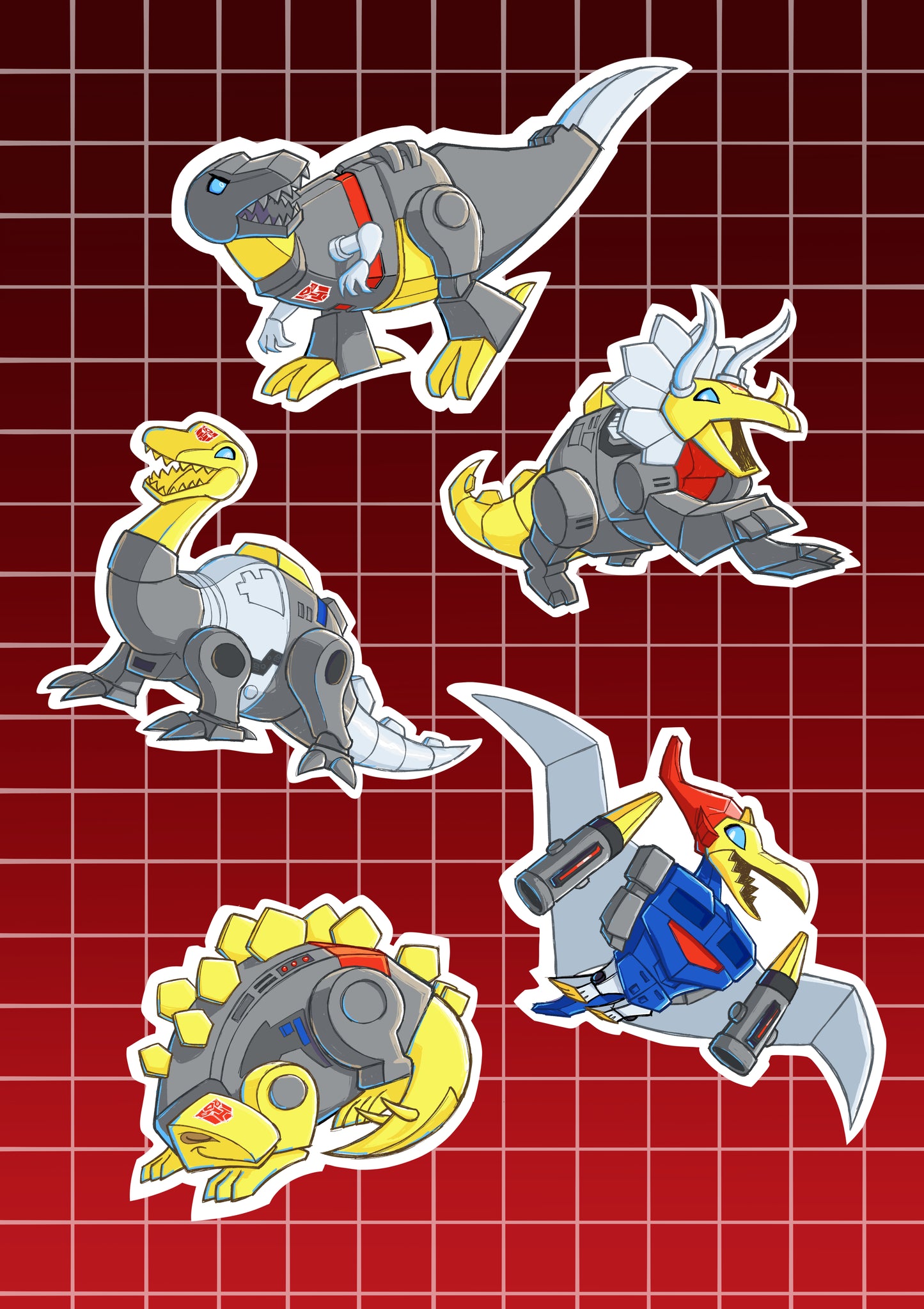 A6 Dinobot Sticker Sheet