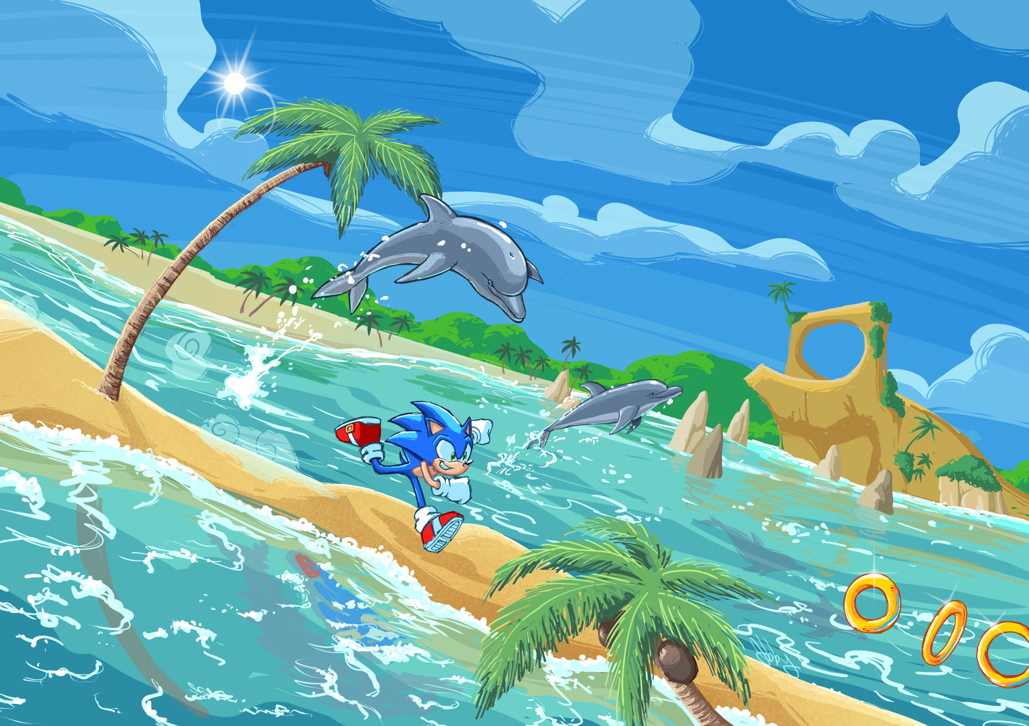 Emerald Coast A4 Print