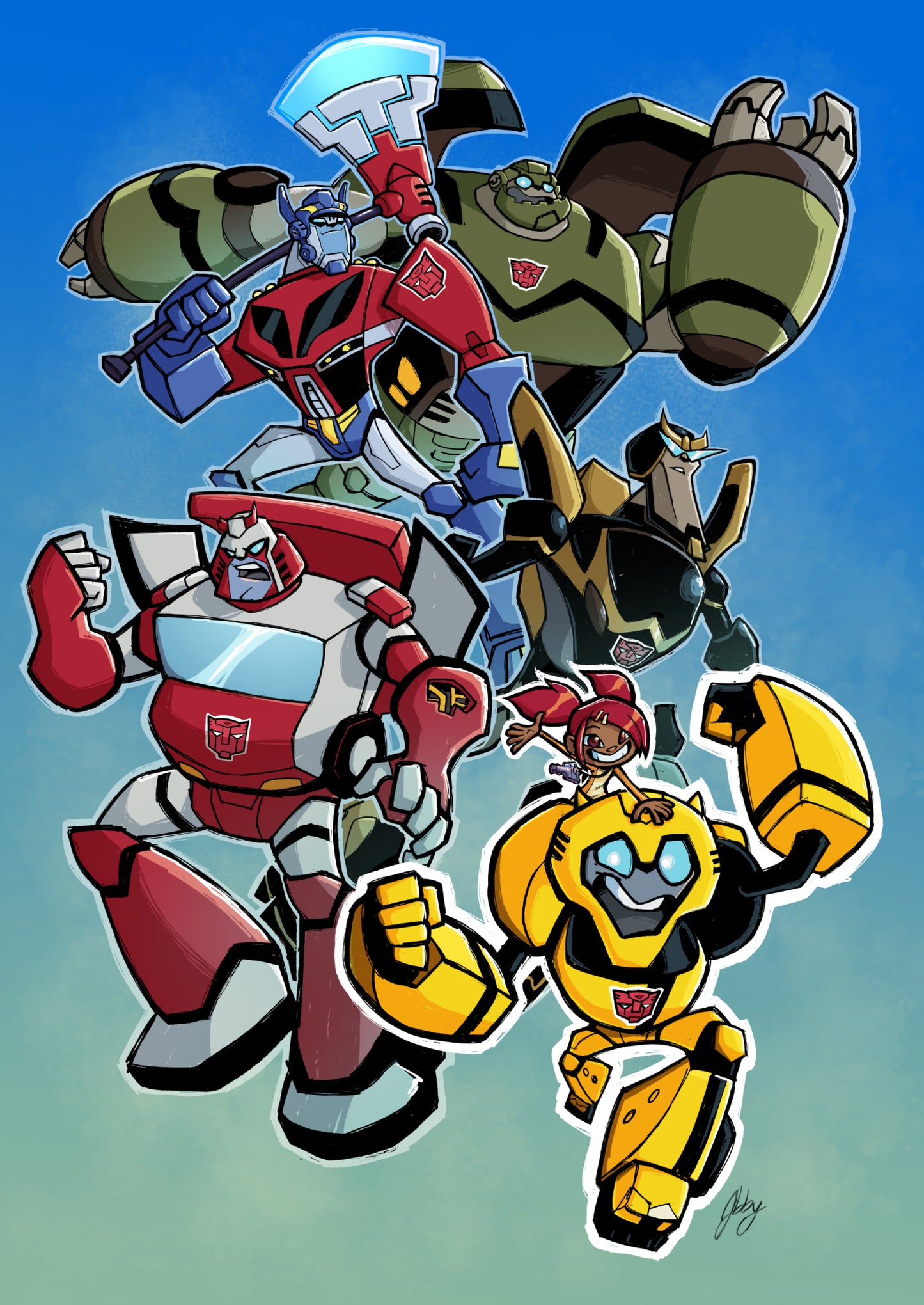 A4 Transformers Animated Print