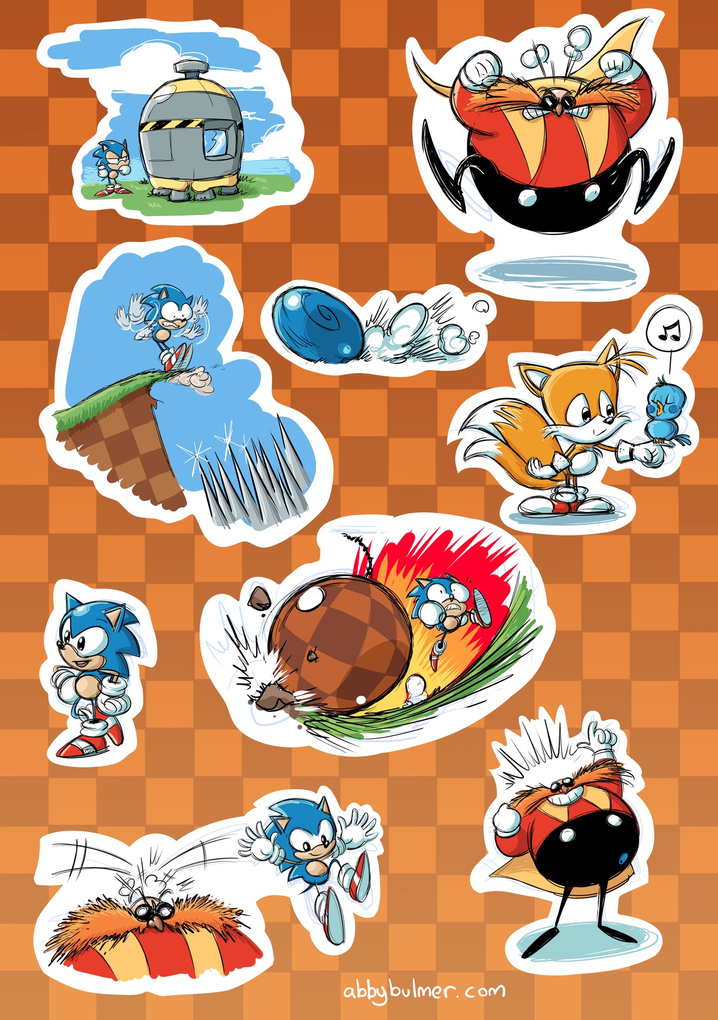 Sonic Sticker Sheet 1